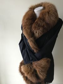 Пальто зимнее 2201 С мехом лисы